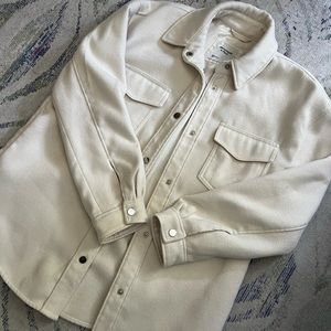 Cream Abercrombie & Fitch Shacket